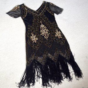 Faybox Beaded Flapper Style Dress XXL